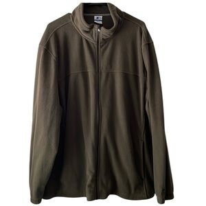 Starter men’s olive green fleece zip up sweater